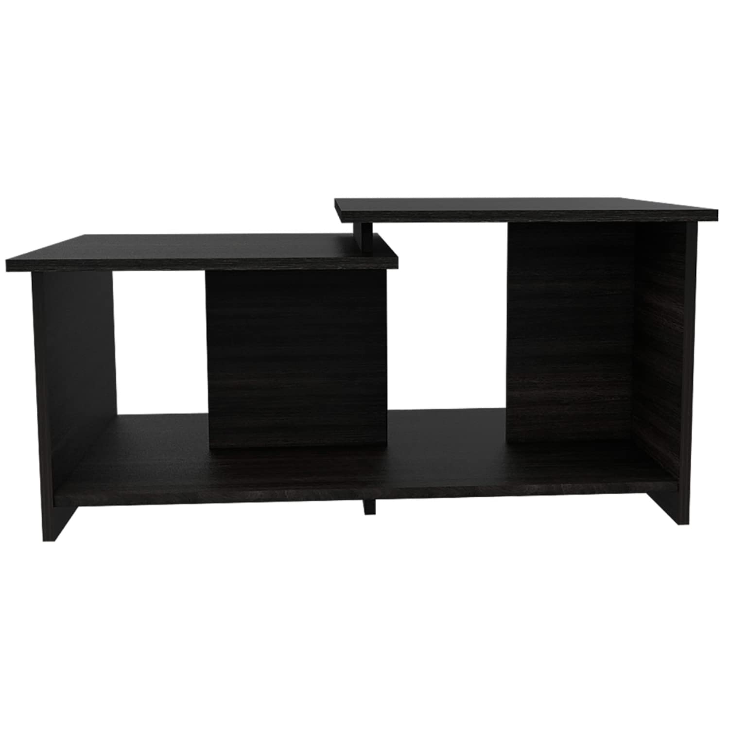 Leanna 3 Coffee Table, Lower Open Shelf, Black